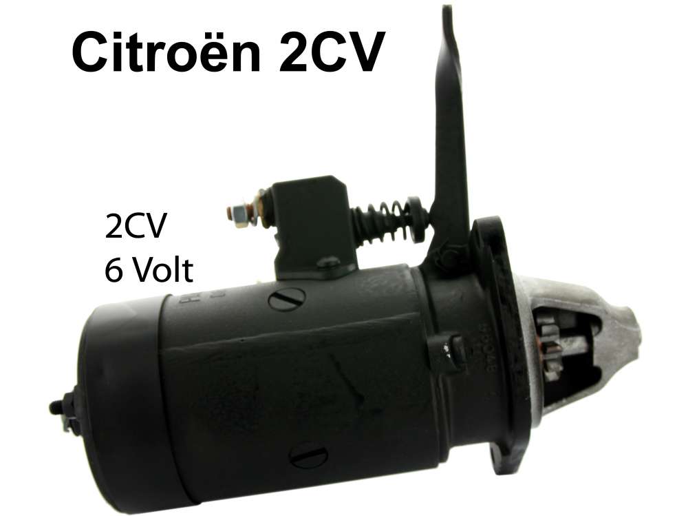 Citroen-2CV - Anlasser 2CV alt, 6 Volt, alte Version mit Seilzug. Im Austausch. Der Anlasserhebel zeigt 