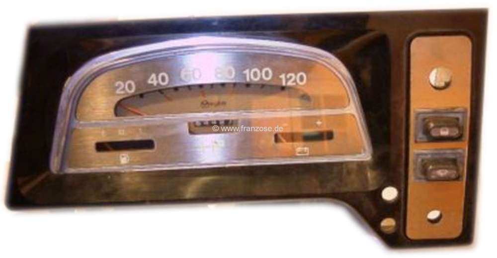 Renault - Tachoblenden 2-teilig, aus Edelstahl gebürstet. Die Blenden werden einfach unter das Tach