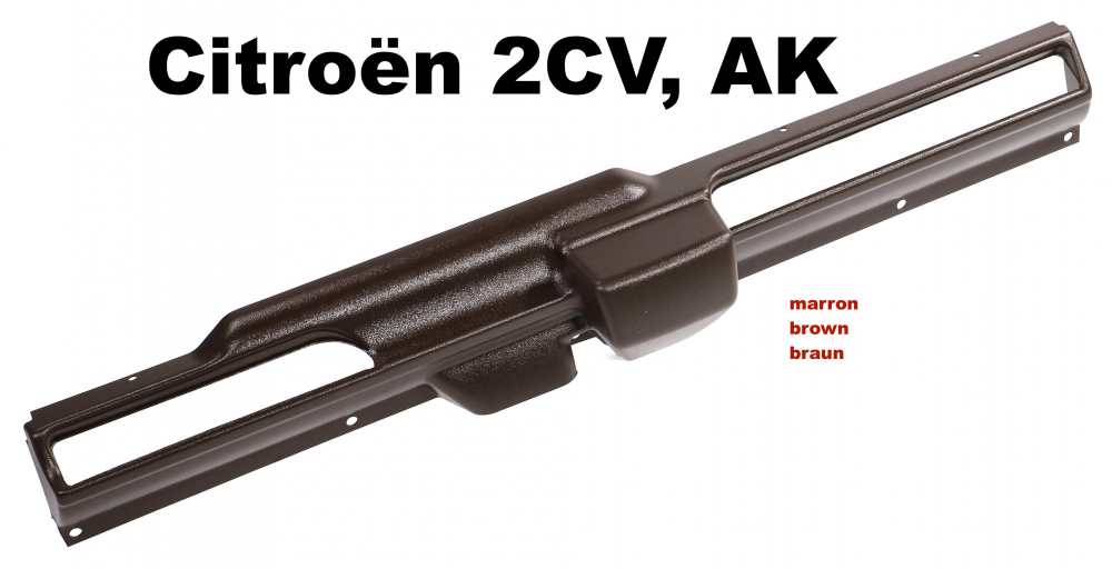 Citroen-2CV - Armaturenbrettverkleidung oben (aus Kunststoff). Farbe: braun. Passend für Citroen 2CV6 +