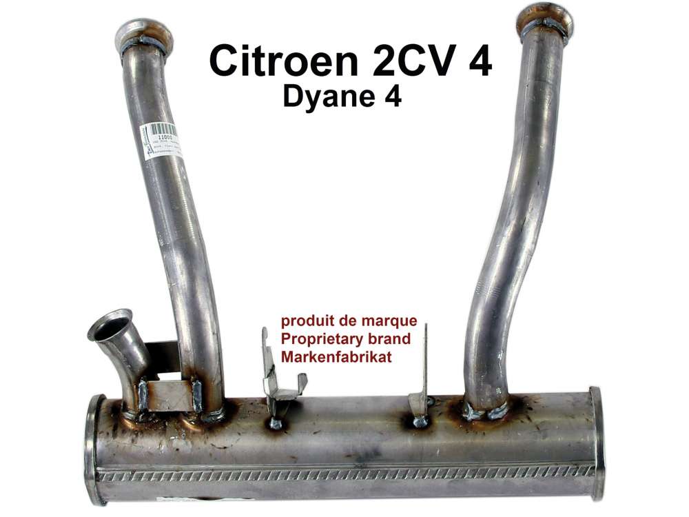 Citroen-2CV - 2CV4, Vorschalldämpfer für Citroen 2CV4. (435ccm).