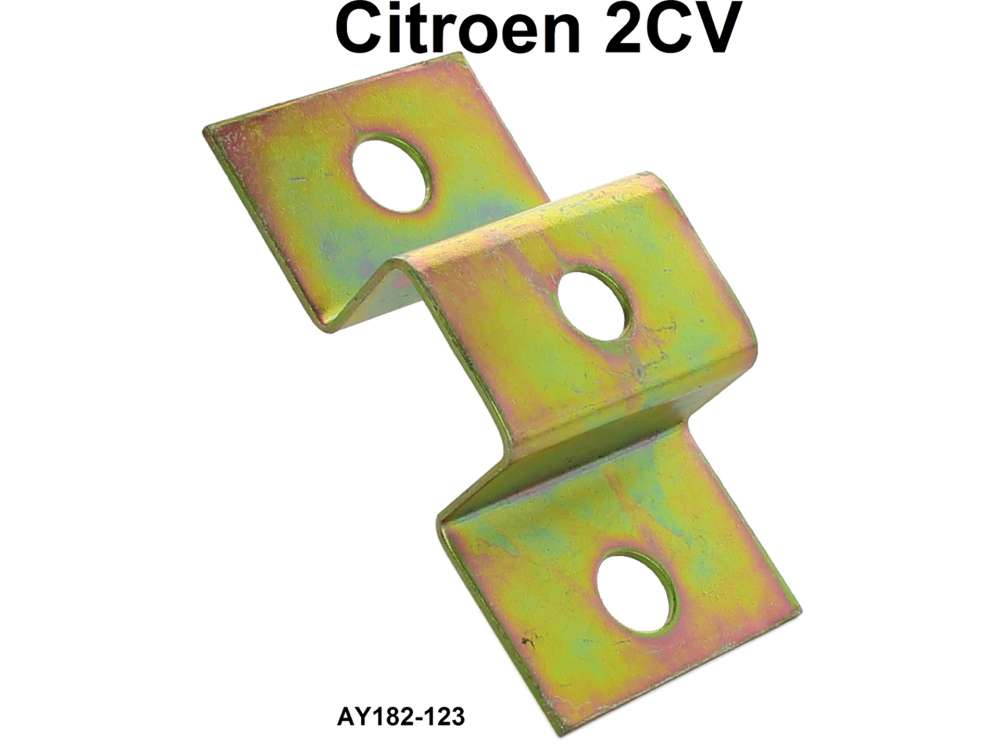Citroen-2CV - 2CV6, Auspuffhalterung hinten, verzinkt! Das ist der untere, hintere Halter, der unter dem