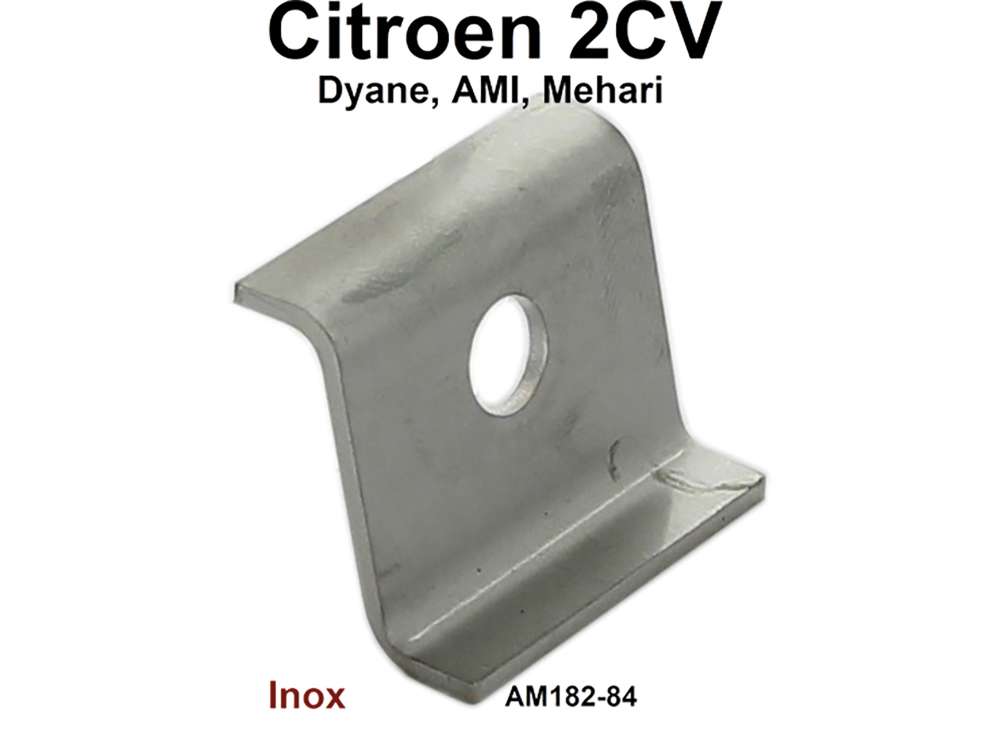 Citroen-2CV - 2CV6, Endrohr Befestigung Klemmblech. Dieses Blech ist für die mittige Gummibefestigung a