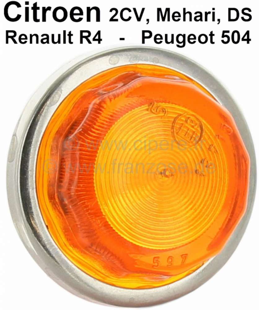 Renault - Seitenblinker an den Kotflügeln (nur die Blinkerkappe). Exakte Kopie der original verwend