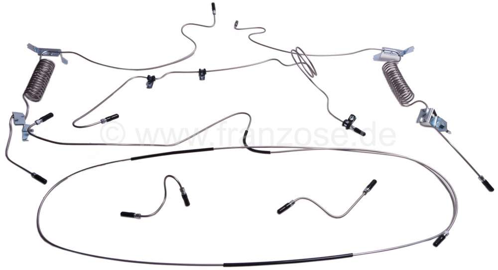Renault - Bremsleitung aus Edelstahl (kompletter Satz). Bremssystem DOT. Passend für Citroen 2CV4 +