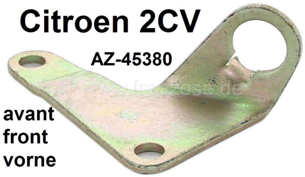 Citroen-2CV - Bremsschlauch Halterung, vorne. Passend für Citroen 2CV. Nachbau. Or. Nr.: AZ45380