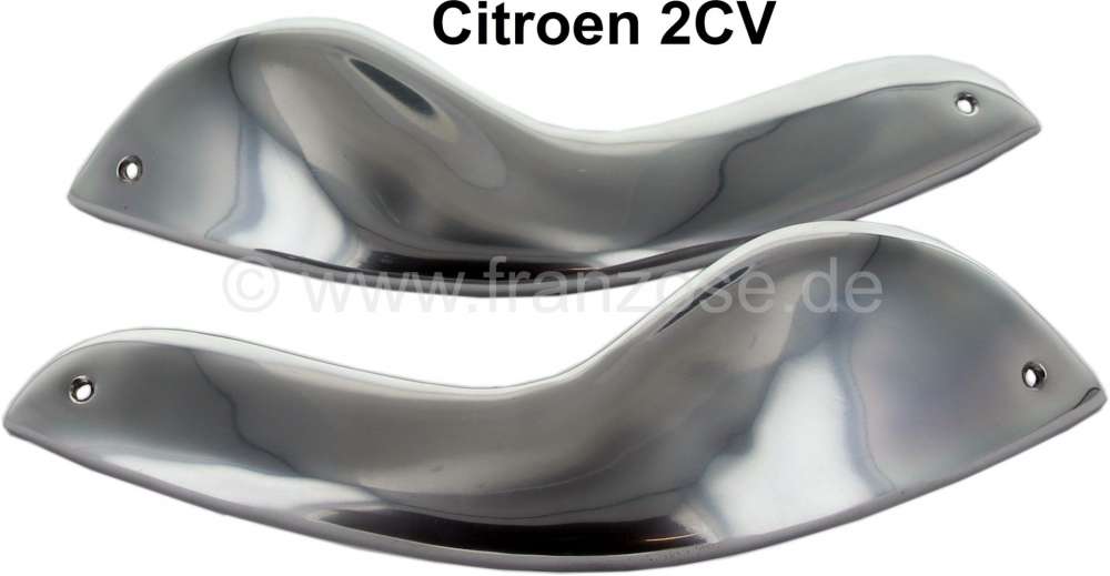 Citroen-2CV - 2CV, Kotflügel vorne, Steinschlagschutzecken (1 Paar) unterhalb der Blinker, für die vor
