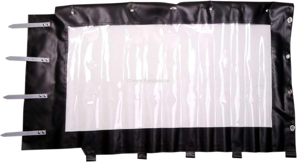 Citroen-2CV - Mehari, Verdeck Seitenteil hinten rechts, Farbe schwarz, 4 Schnallen, >07/1982