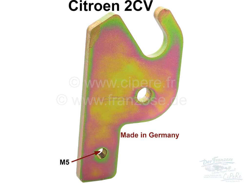 Citroen-2CV - Rolldachbefestigungsplatte aus Metall im Kofferraum, für Citroen 2CV.  Die Metallplatte i