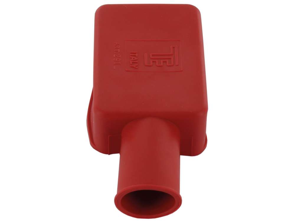 Peugeot - Batteriepol Schutzkappe aus Gummi. Farbe: rot. Länge: 52mm. Breite: 35mm. Kurze Seite -  