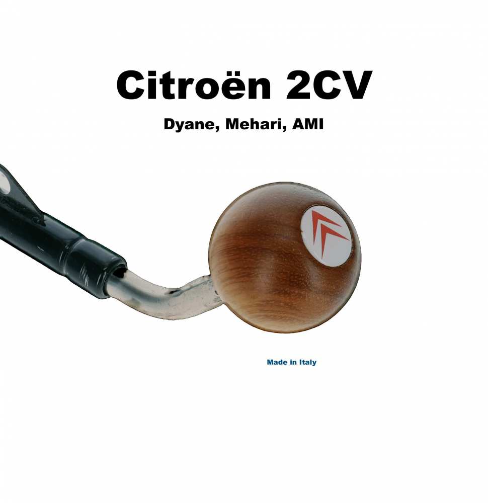 Citroen-2CV - Schaltknauf (Kugel), aus Holz (mit Emblem). Passend für Citroen 2CV