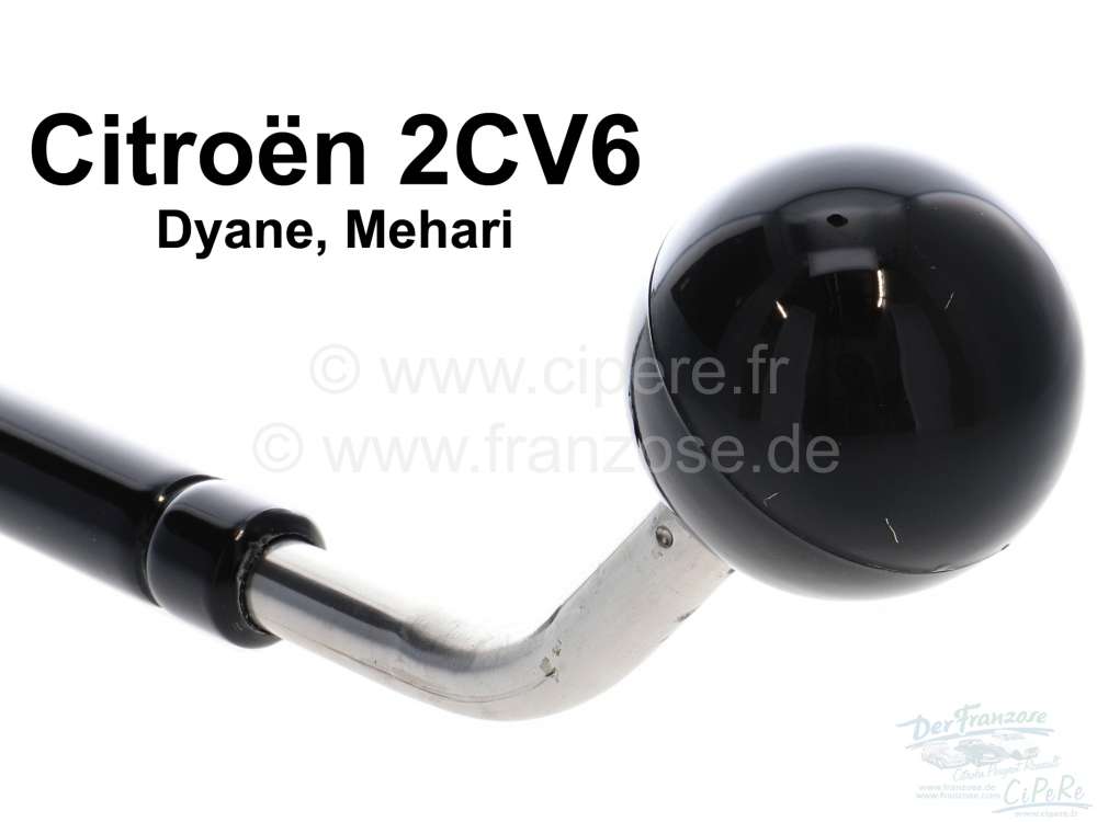 Citroen-2CV - Schaltknauf (Kugel), aus Kunststoff. Farbe schwarz. Passend für Citroen 2CV.