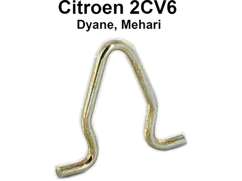 Citroen-2CV - Gaszug Feder Halteklammer am Motorlüftergehäuse 2CV4+6. (Fahrzeuge mit hängenden Gasped