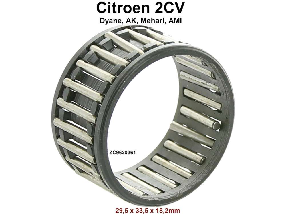 Citroen-2CV - Nadellager Getriebe, passend für Citroen 2CV. Maß: 29,5 x 33,5 x 18,2mm. Or.Nr. ZC962036