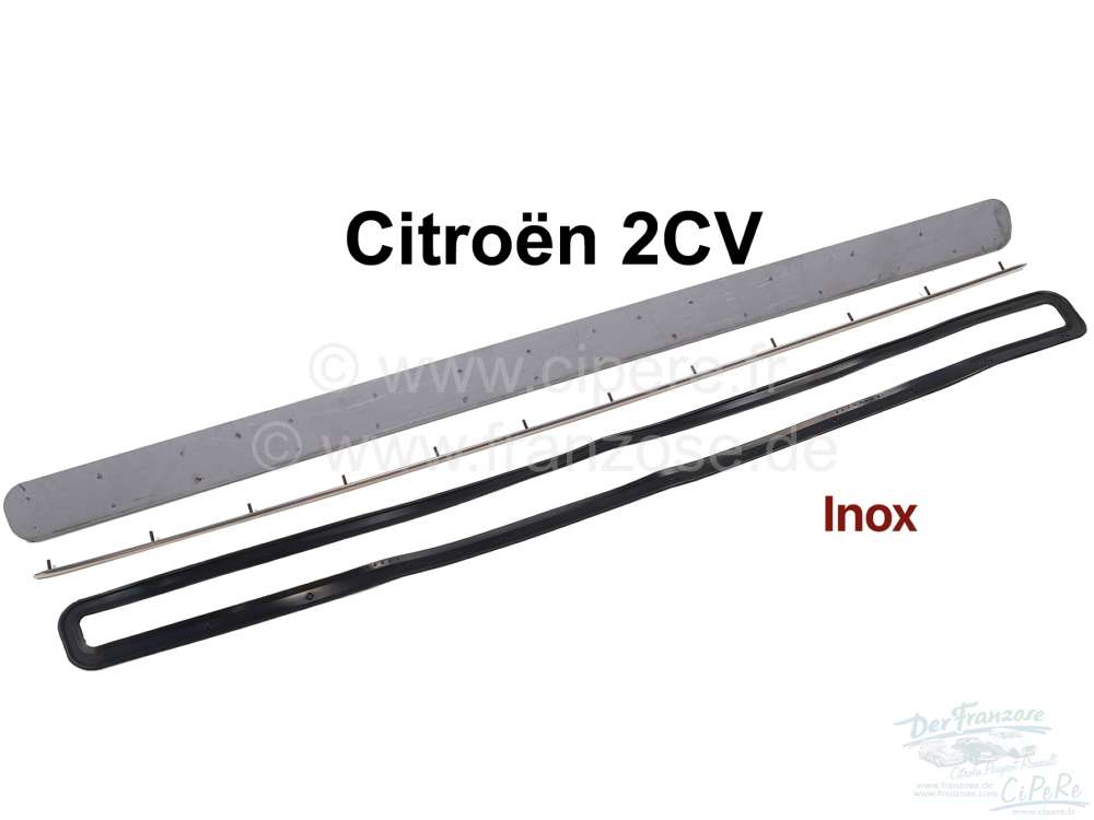 Alle - 2CV, Lüfterklappe komplett, für Citroen 2CV. Nachfertigung aus Edelstahl! Die Lüfterkla