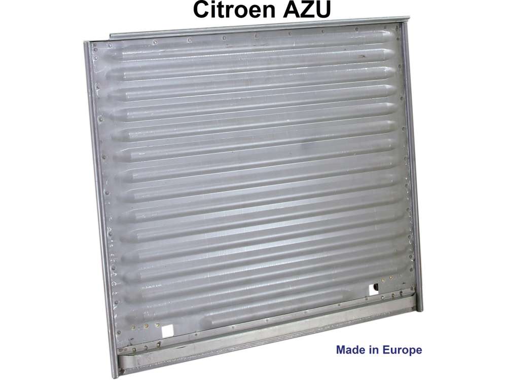 Citroen-2CV - AZU, Reserveradklappe für Citroen AZU 250. Kleines Wellblech. Das Blech ist elektrolytisc