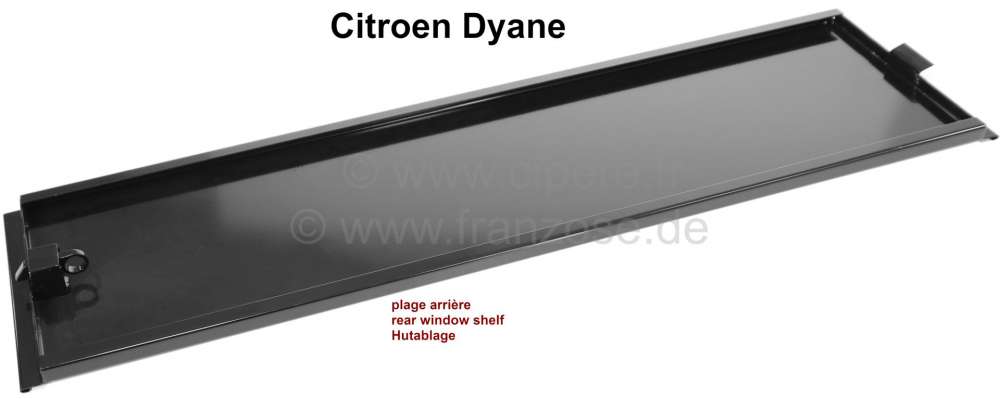 Citroen-2CV - Dyane, Blech (herausnehmbar) für die Hutablage. Passend für Citroen Dyane. Made in Europ
