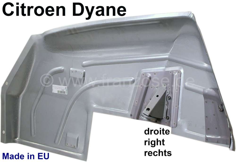 Citroen-2CV - Dyane, Innenkotflügel hinten rechts. Passend für Citroen Dyane. Made in EU. Or. Nr. AY82