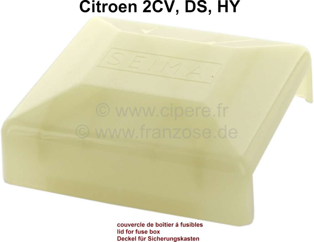Citroen-2CV - Sicherungskasten Deckel (nur der Deckel). Für Sicherungskasten 