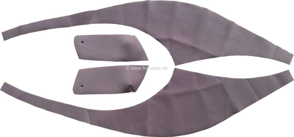 Citroen-2CV - Holmverkleidungen Innenraum, Citroen 2CV. Alte Version, ohne Fenster in der C-Säule. Stof