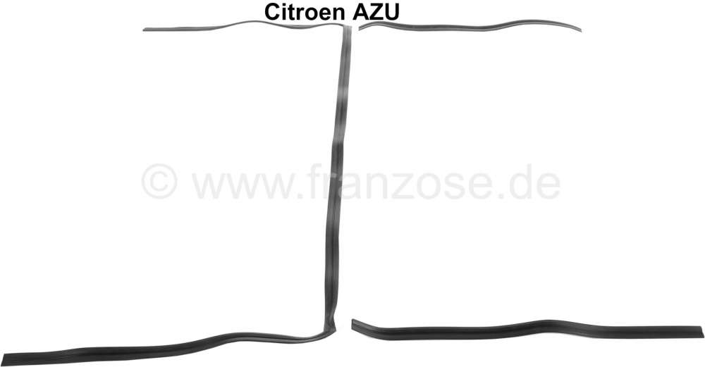 Citroen-2CV - AZU, Hecktür Dichtung links + rechts. Passend für Citroen AZU 250. (niedriger Kastenaufb