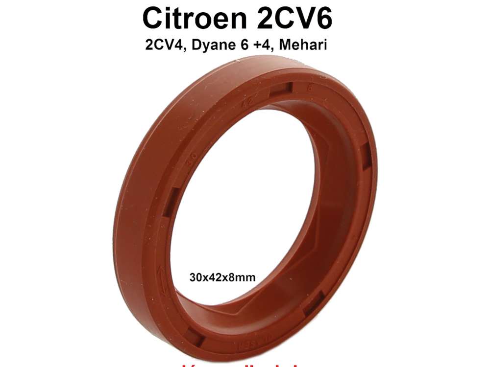 Citroen-2CV - Simmerring Kurbelwelle vorne, für Citroen 2CV (alle Motoren). Verbesserte Ausführung aus