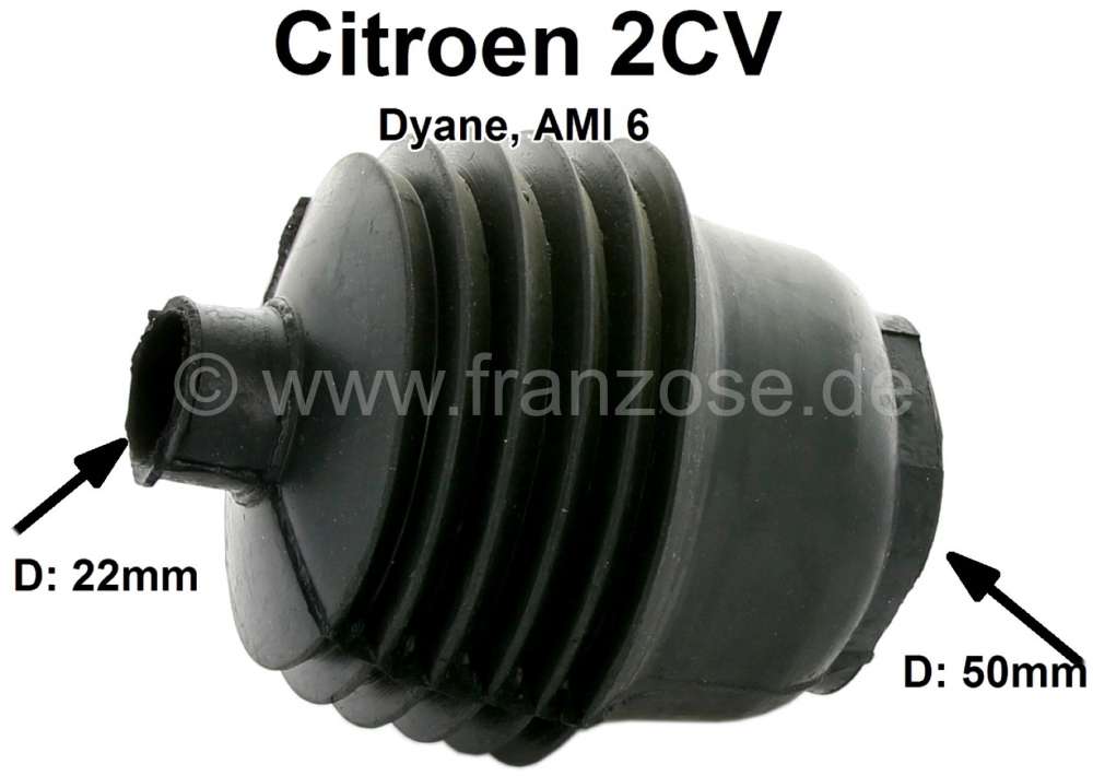 Citroen-2CV - Antriebswellenmanschette radseitig, für die erste Ausführung mit homokinetischen Gelenke