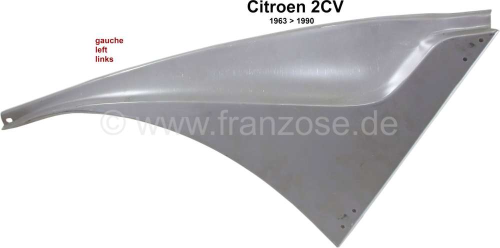 Citroen-2CV - 2CV, Haubenwange links für Citroen 2CV. (angeschraubtes Blech zwischen Kotflügel und Mot