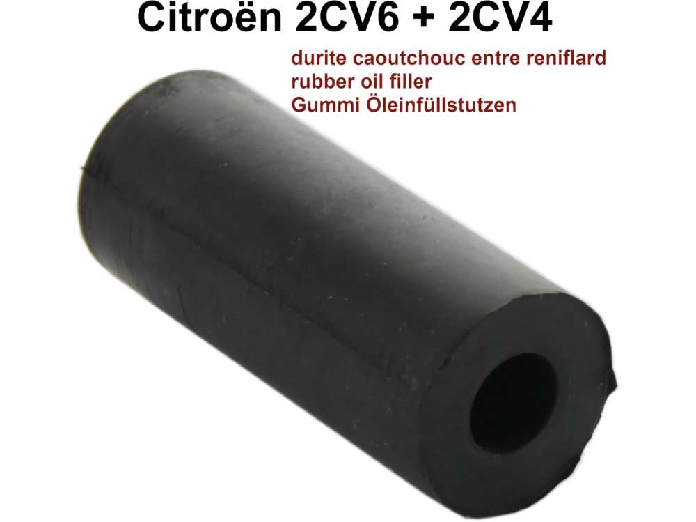 Citroen-2CV - Öleinfüllstutzen Verbindungsgummi zu dem Ölpeilstab. Passend für Citroen 2CV4 + 2CV6.