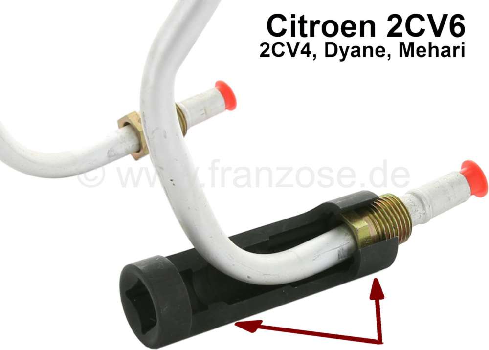 Citroen-2CV - Ölkühler, Werkzeug (zum lösen der Überwurfmutter der Ölleitung, die in den Motorblock