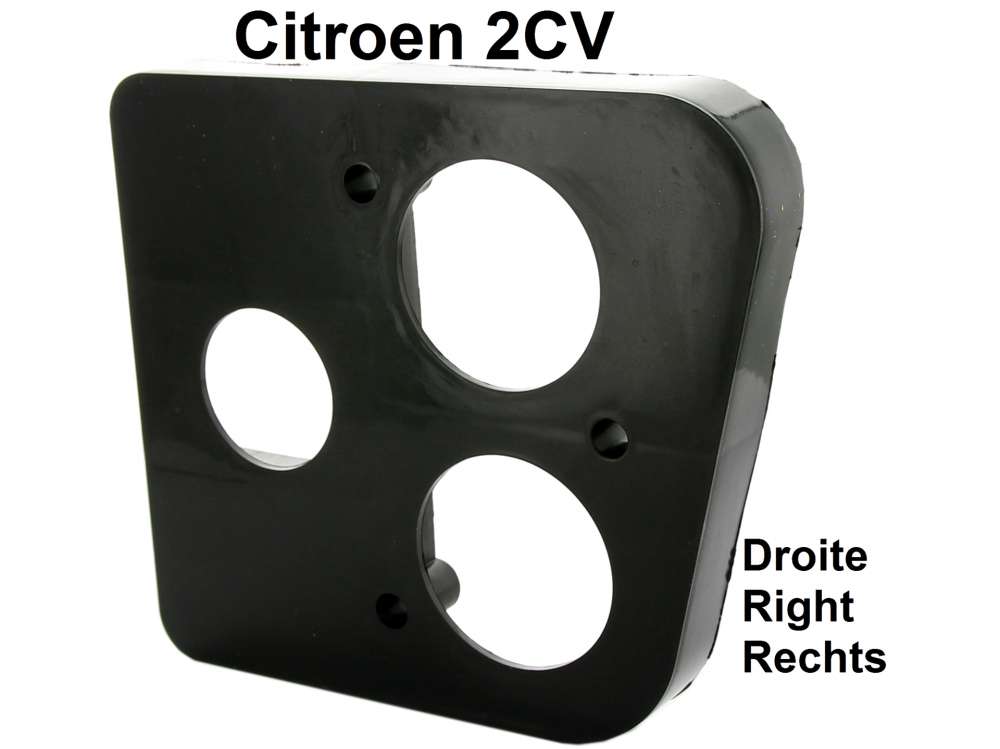 Citroen-2CV - Rückleuchte Distanzsockel, hinten rechts. Passend für Citroen 2CV. Farbe schwarz.