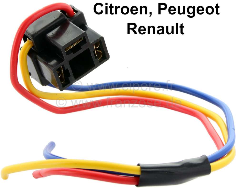 Peugeot - Kabelstecker für Hauptscheinwerfer. Die Stecker wird mit Kabelenden, aber ohne runde Stec