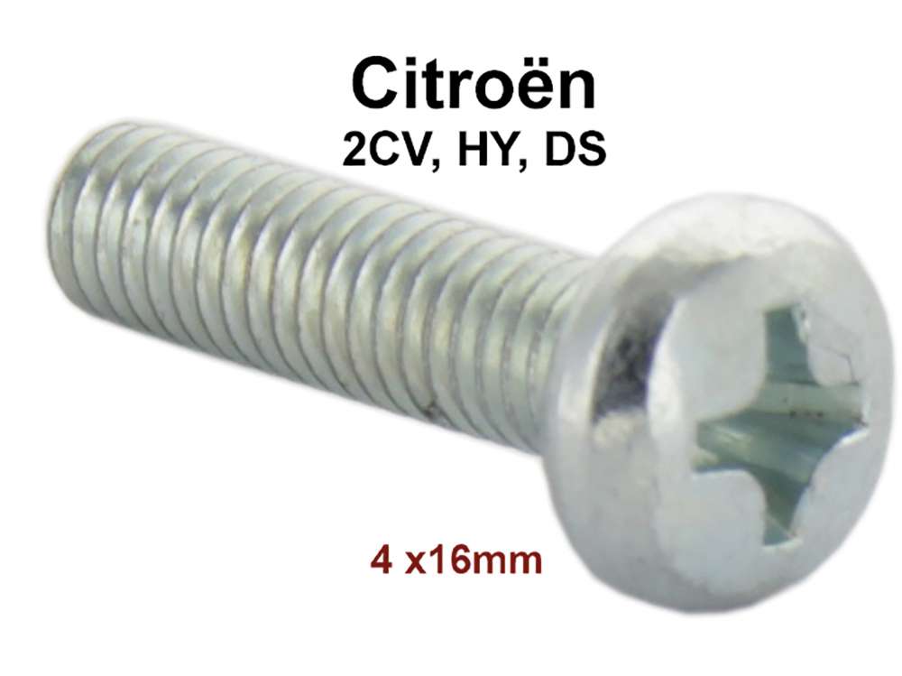 Citroen-2CV - Schraube für SEIMA Blinkerkappe + Rücklichtkappe. Passend für Citroen 2CV. Citroen HY. 