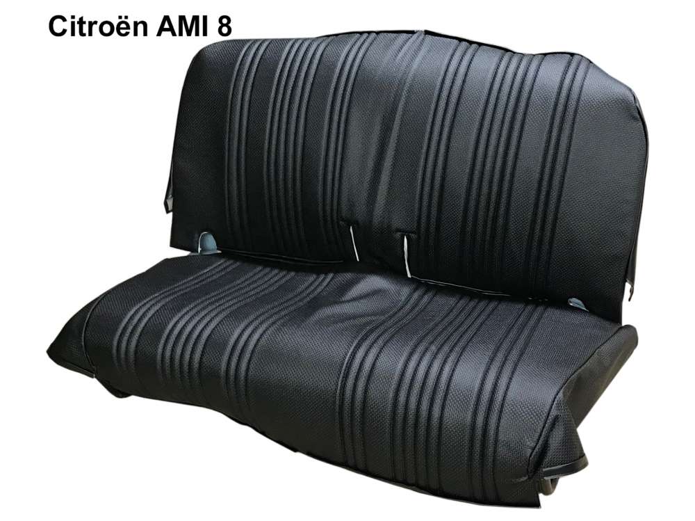 Alle - AMI8, Sitzbankbezug hinten, aus Kunstleder. Farbe: schwarz. Passend für Citroen AMI8.