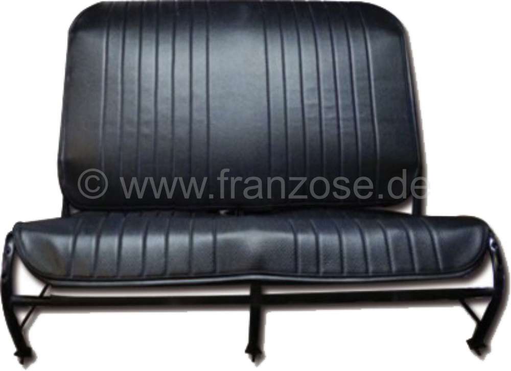 Sonstige-Citroen - 2CV alt, Sitzbankbezug vorne, aus Kunstleder. Farbe schwarz. Die Seiten sind offen. Made i