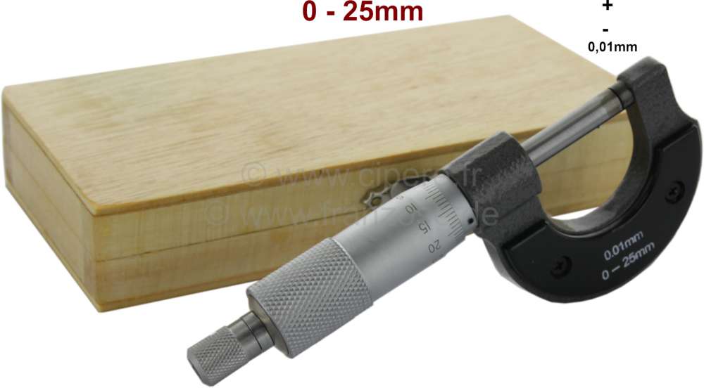 Sonstige-Citroen - Bügelmessschraube 0-25mm. Optimal für die Istmaß Ermittlung von Achsschenkelbolzen.
