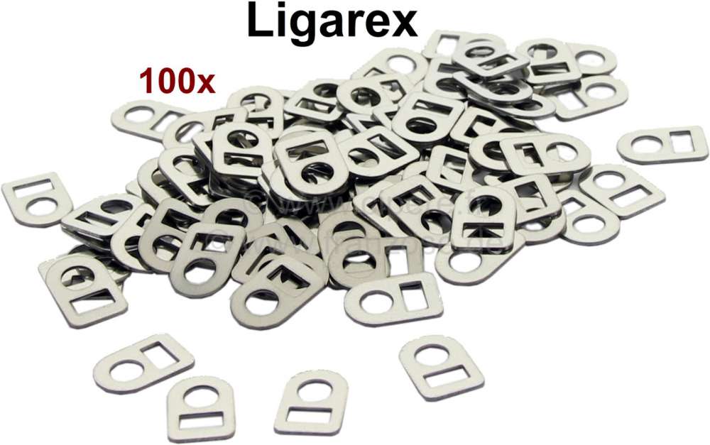 Ligarex, Spezialzange für Schellenband (Achsmanschettenbänder). Diese  Befestigung wurde bei sehr vielen französischen