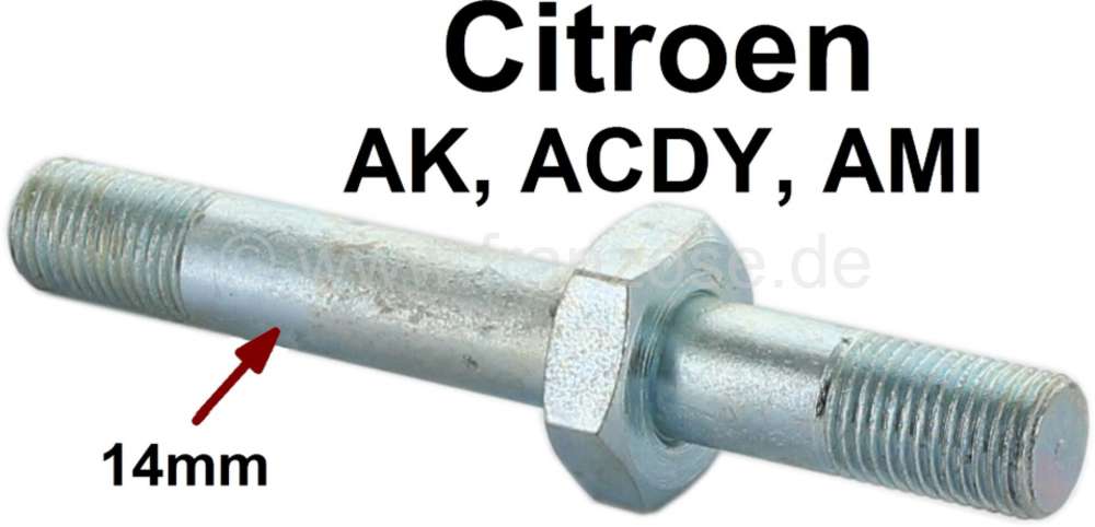 Citroen-2CV - Stoßdämpferbolzen am Federtopf, passend für Citroen AK, ACDY, AMI. 14mm Durchmesser. Na