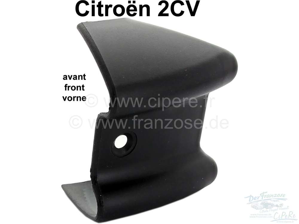 Citroen-2CV - Stoßstangenecke vorne, für Citroen 2CV6, (Plastikecke vorne). Nachfertigung. Or.Nr.95561
