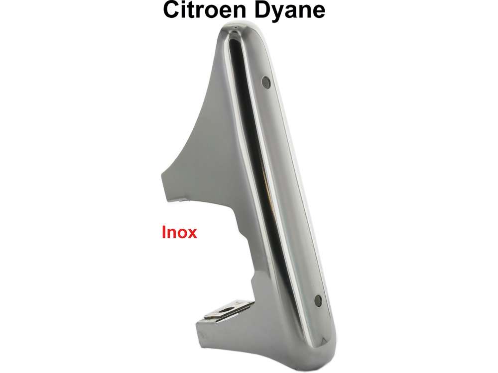 Citroen-2CV - Stoßstangenhorn vorne, angefertigt aus Edelstahl. Passend für Citroen Dyane.