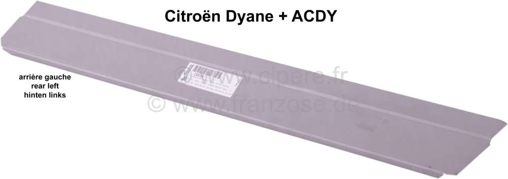 Citroen-2CV - Dyane, Türreparaturblech unten, hinten links, für Citroen Dyane.