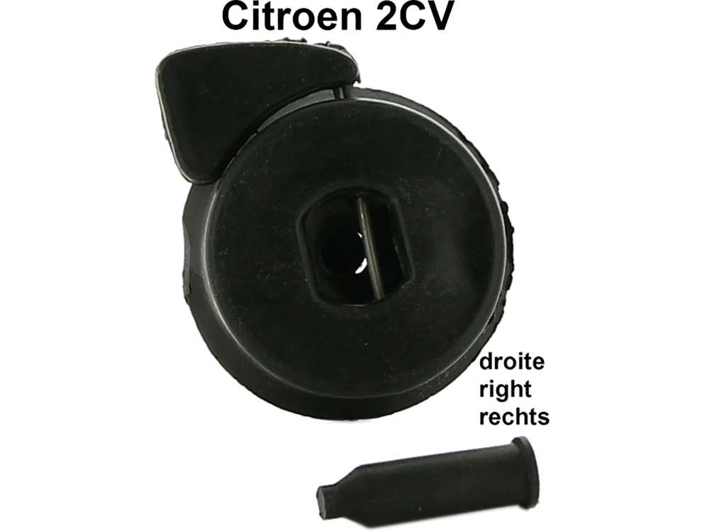 Citroen-2CV - 2CV, Fensterhalter außen rechts, für die Tür vorne. (Aufnahme für das Klappfenster). N