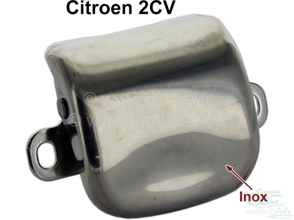 Citroen-2CV - 2CV, Fensterhalter innen, aus polierten Edelstahl (Schnäpper). Halterung für das geschlo