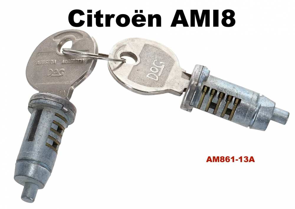 Citroen-2CV - Ami8, Schließzylinder für das Türschloss, passend für Citroen AMI 8. Or.Nr. AM86113A