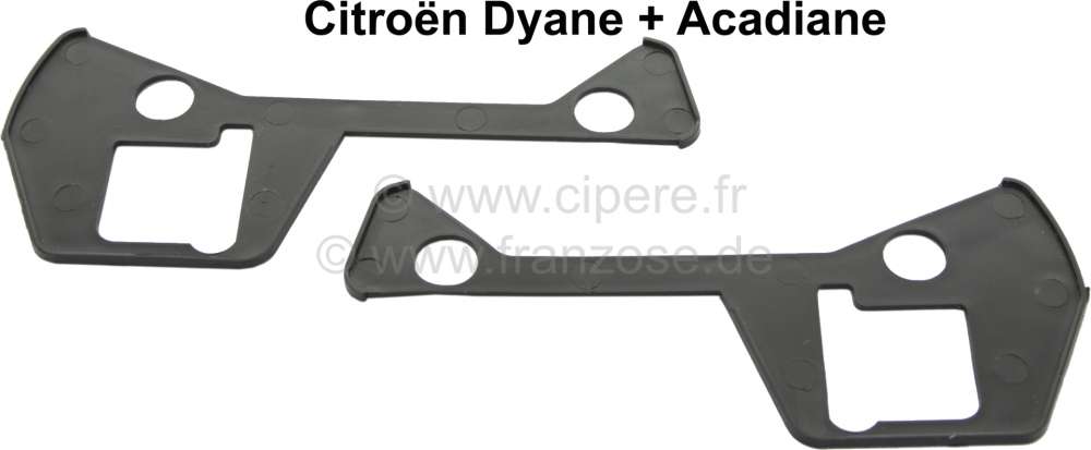 Citroen-2CV - Dyane, Dichtung unter Türgriffe (1 Paar). Farbe schwarz. Passend für Citroen Dyane, Acad