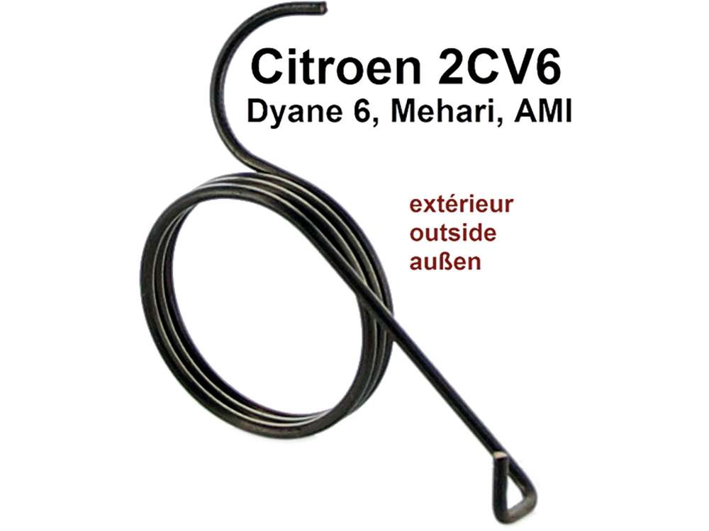 Citroen-2CV - Drosselklappenfeder für die Drosselklappenwelle außen. Erste Version, passend für Citro