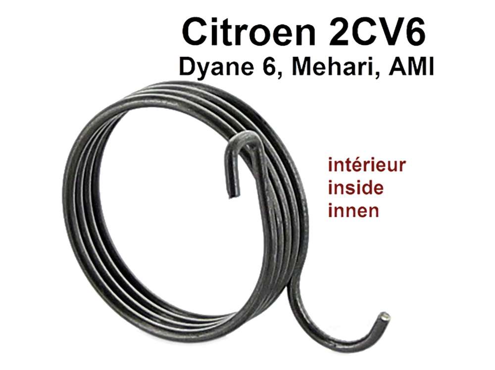Citroen-2CV - Drosselklappenfeder innen, erste Version. Passend für 2CV6 mit ovalen Vergaser.