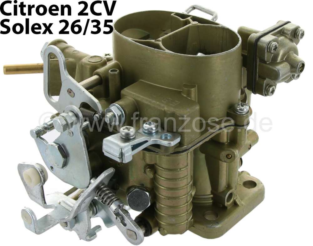 Citroen-2CV - Vergaser oval (Neuteil), für Citroen 2CV6. Solex 26/35. Der Vergaser muss eine komplette 
