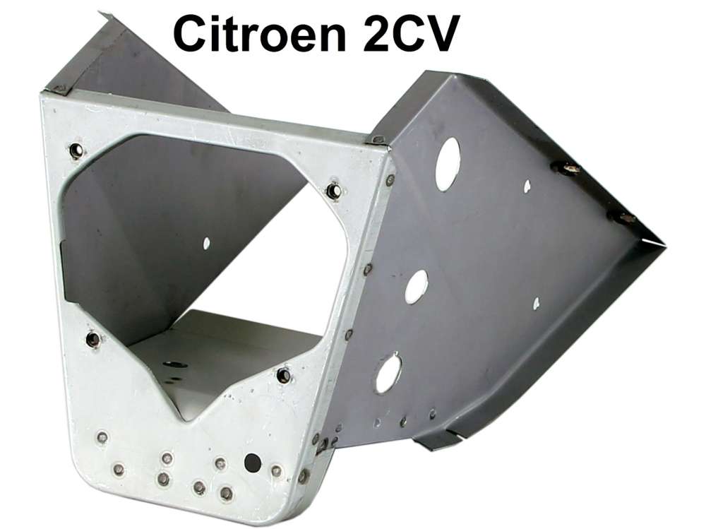 Citroen-2CV - 2CV, Armaturenbrett: Tacho und Zündschlossaufnahme in der Karosserie. Komplette Blechkons