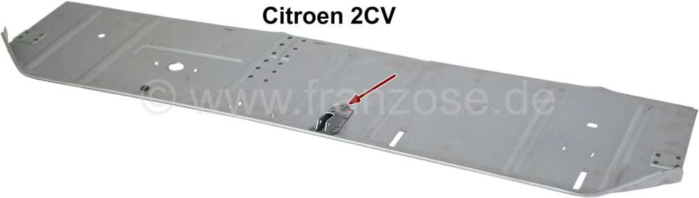 Citroen-2CV - 2CV, Armaturenbrett unten (Blech), incl. Halterung für Schalthebel + Handbremse. Passend 