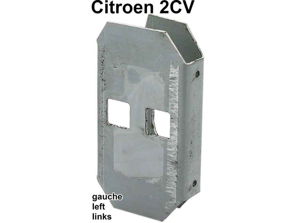 Citroen-DS-11CV-HY - 2CV, B-Säule Türschlosshalterung links, für Citroen 2CV. Dieses Blech nimmt die Türver